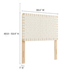 Modway - Sparta Tissage Cuir végane Tête de lit jumelée, Beige naturel-8