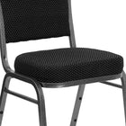 Flash Furniture 4 pièces Chaise de banquet empilable de la série HERCULES avec dossier à couronne et tissu à pois noirs-Dossier et siège rembourrés