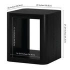 Hudson&Canal - Table d'appoint carrée Kellan de 50 cm de largeur, , grain noir-8
