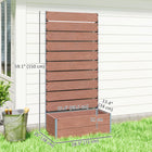 Outsunny - jardinière surélevée 28 po L x 15 po l x 59 po H avec treillis pour plantes grimpantes, brun clair-La planche en composite bois-plastique est plus résistante à l'extérieur que le bois seul
