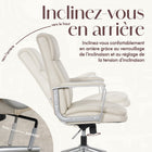 Elle Décor - Fauteuil de bureau Ellegant IVY - 25 1/2 po l x 29 po P x 40 3/4 po à 44 1/2 po H - Ivoire-8