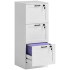 HOMCOM - Caisson de bureau vertical à 3 tiroirs - effet bois blanc-Trois tiroirs offrent un grand espace de rangement tout en conservant une taille compacte 
