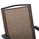 Outsunny - Ensemble de Bistro de Patio Pliable avec Chaises Récamier et Table Ronde, Brun- Couleur: Maroon 