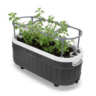 Permasteel - Jardinière à arrosage automatique avec supports de fixation - noir-Supports muraux et pour rampes