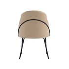 Manhattan Comfort - Lot de 2 chaises de salle à manger modernes Gracie 61,5 cm, revêtement similicuir, coloris beige et noir-Assemblage minimal requis Matériel inclus
