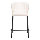 Zuo - Linz Tabouret de comptoir - Cream - Ensemble de 2-Empilable pour un rangement peu encombrant