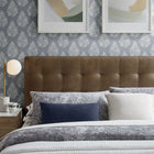 Modway - Lily Cuir végane Tête de lit King Size, Champignon-Rembourrage en mousse dense