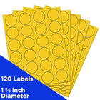 JAM Paper Sceaux autocollants ronds, 1 1/2 po, jaune, 360/paquet-Jaune