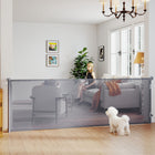 PawHut - Barrière pour chien rétractable, s’étend jusqu’à 122 po de large-Fonctionnement simple à une main permettant un passage facile même lorsque vos mains sont occupées 

