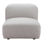 Zuo - Biak Chaise centrale - Gris-Tissu confortable et durable