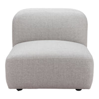 Zuo - Biak Chaise centrale - Gris-Tissu confortable et durable