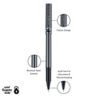 uni-ball – Stylos à bille roulante Deluxe – 0,5 mm – noir – paquet de 3  -paquet de 3