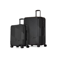 Reebok - Ensemble de Valise Rigide 2-Pieces de la collection Playmaker - Noir-Fabriqué en plastique léger et résistant 100% recyclé (PET)