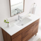 Modway - Cayman Bassin simple 48" Lavabo de salle de bain in Blanc-Construction en céramique