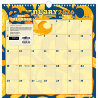 DateWorks - 2026 Calendrier Mural à Spirale 16 Mois - 12 po x 12 po - Fruits Mignons - Anglais -12,00" x 12,00"