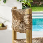Modway - Parkland Terrasse extérieure Rotin et aluminium Tabourets de bar - Naturel - Ensemble de 2-Glissières de plancher sans marquage