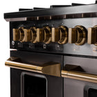 Kucht - 48 po Série KED style professionnel à double combustible, prête pour le propane - Gemstone-Les brûleurs scellés facilitent le nettoyage de la cuisinière