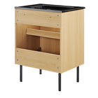 Modway - Chaucer 24" Vanette de salle de bain - Noir de chêne-Assemblée requise