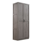 Manhattan Comfort - Placard de rangement moderne Hopkins à 7 étagères, 29,61 po - Gris-16,11 po L x 29,61 po l x 71,11 po H