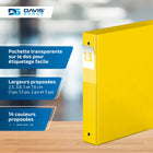 Davis Group Super économie, Reliure à anneaux ronds 1.5 po, paquet de 6 – Jaune-Anneau Rond, Non-Verrouillage