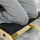 HOMCOM - Chaise ergonomique à genoux réglable - noir-La structure stable en bois de bouleau assure durabilité et soutien 