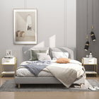 HOMCOM - Table de chevet avec tiroir et étagère - blanc - lot de 2-Utilisez-le comme tables de nuit, tables d'appoint et organiseurs dans la chambre ou le salon 