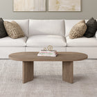 Hudson&Canal - Table basse ovale Alma (48 po de largeur) - Chêne gris vieilli-Caractéristiques assemblage facile