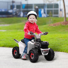 Aosom - Quad atv 6v pour enfants, véhicule électrique pour enfants à batterie - blanc-Vitesse sécurisée de 1,6 mph (2,5 km/h) 