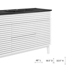 Modway - Render 48" Vanité de salle de bain à un seul lavabo - Blanc Noir-Pieds en bois effilés