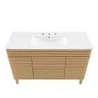 Modway - Render 48" Vanité de salle de bain à un seul lavabo - Oak White-Matchs non inclus