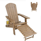 Backyard Lifestyles - Chaise Adirondack pliante avec repose-pieds escamotable et porte-gobelet - Brun-Ne se fissure pas, ne s’écaille pas, ne rouille pas et ne pèle pas.