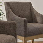 Modway - Alton Tissu tapis Fauteuil à manger - Mocha Natural-Cadre en bois massif séché au four
