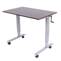 Luxor – Bureau sur pied ajustable avec manivelle de 48 po-Dimensions globales de 47,25 larg. x 29,5 prof. po et hauteur variable entre 29 et 42,75 po
