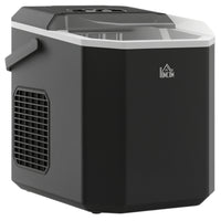 HOMCOM - Machine à glaçons avec panier à glace - noir-Le système de refroidissement par air garantit une production rapide de glace