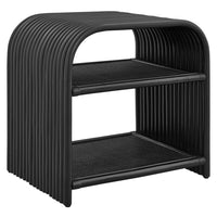 Modway - Eve Rotin naturel courbé Table d’appoint - Noir-Rotin naturel