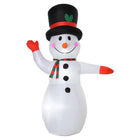 HOMCOM - Bonhomme de neige gonflable d'extérieur étanche et ondulant-bonhomme de neige ondulant gonflable de 8 pieds de haut 