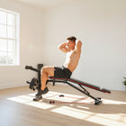Soozier - Banc de musculation ajustable avec roues-Le coussinet de coude réglable de 80 mm d’épaisseur sur ce banc d’entraînement offre du confort