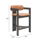 Zuo - Shaili Tabouret de comptoir - Brun-8