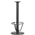 Flash Furniture Base ronde de table de restaurant de 18 po Pied central de 3 po de diamètre à hauteur du bar et anneau de pied-Base de table de restaurant