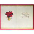 Rosedale - Cartes de souhaits Noël / Enveloppes - 5-1/2 po x 8 po - Fleur Rouge - Paquet de 12-Imprimées sur un papier de qualité non couché