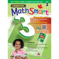 Popular Book Company - Complete MathSmart pour la 3e année - Édition étendue - Anglais-Des codes QR qui renvoient les élèves vers des vidéos éducatives en ligne 