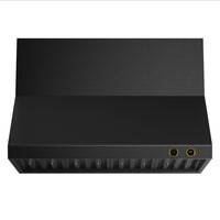 KUCHT KRHG480-GL-C 48 po Hotte murale - avec commandes numériques - 1200 CFM - Gemstone/Or-Deux commandes tactiles numériques à cadran rond assorties aux boutons ronds de toute cuisinière et parfaitement compatibles avec notre thermostat numérique exclusif Horus à cadran présenté sur la série KX