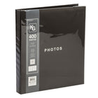Kiera Grace - Album 400 pochettes – 4 po x 6 po - Noir-Couverture noire classique au design épuré et intemporel