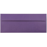 JAM Paper Enveloppes format livret avec fermeture gommée, 4 1/8 x 9 1/2 po, violet foncé, 100/paquet-Violet foncé
