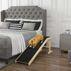 PawHut - Rampe pour animaux, marches de lit pour chien avec tapis antidérapant, 59 po L x 16 po l x 20 po H - naturel-Sert également de belle décoration pour votre pièce 