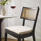 Modway - Caledonia Tabourets de bar - Noir beige - Ensemble de 2-Coussin en tissu amovible