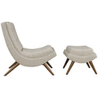 Modway - Ramp Tissu rembourré Ensemble de chaise longue - Sable-Amorti mousseux dense