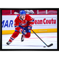 Brendan Gallagher Montreal Canadiens Skating sur toile - Toile encadree - 31" x 22"-Impression sur toile de qualité supérieure avec bordures enveloppées