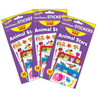 TREND - Autocollants super formes animaux étoiles - Grand pack varié - 3 paquets de 408-Variété de tailles et de conceptions pour ravir. Idéal pour les invitations, le scrapbooking et les annonces.