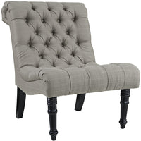 Modway - Navigate Tissu rembourré Chaise longue - Granite-Rembourrage fin en polyester